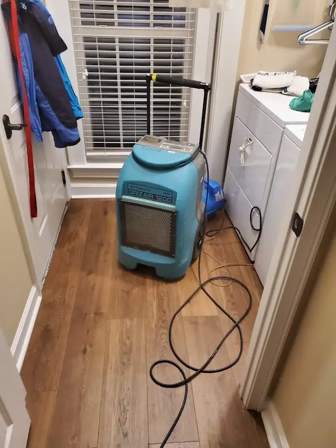 Commercial dehumidifier deployed for Flood Damage Cleanup in Richton Park