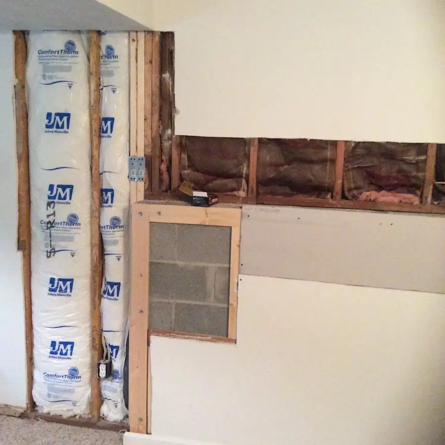 Wall insulation replacement during Contents Cleaning & Restoration in Richton Park